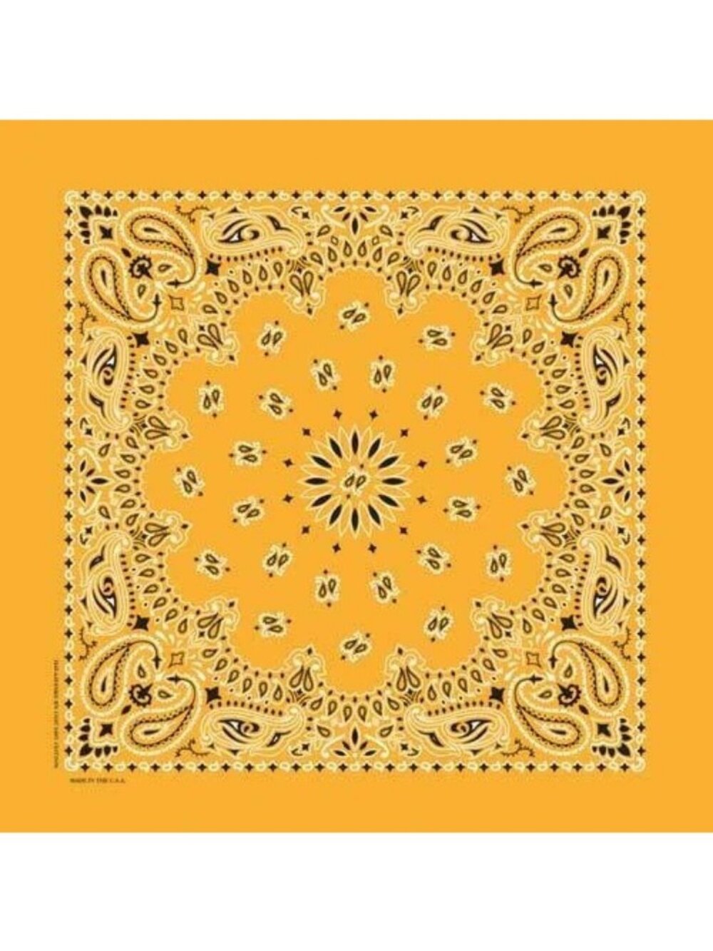New Yellow Paisley Bandana Cotton Sport Biker Extra Large Head Face Wrap 20"